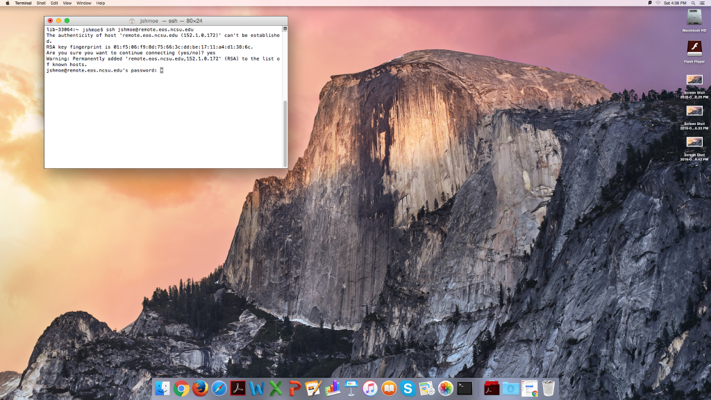 Macintosh OS X Desktop (GUI with a CLI Interface)