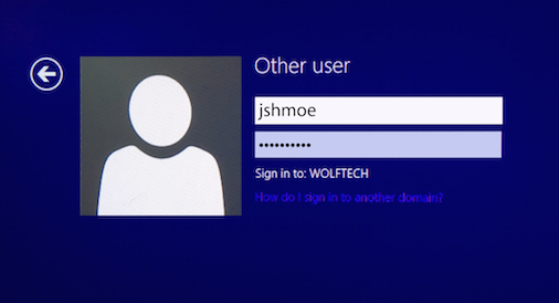WOLFTECH sign-in on Windows