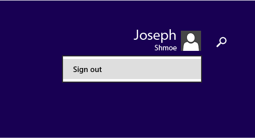 Windows sign-out page