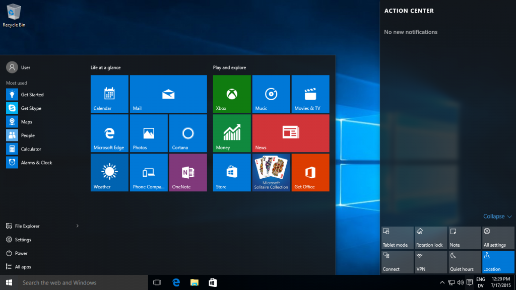 Windows 10 Desktop (GUI)